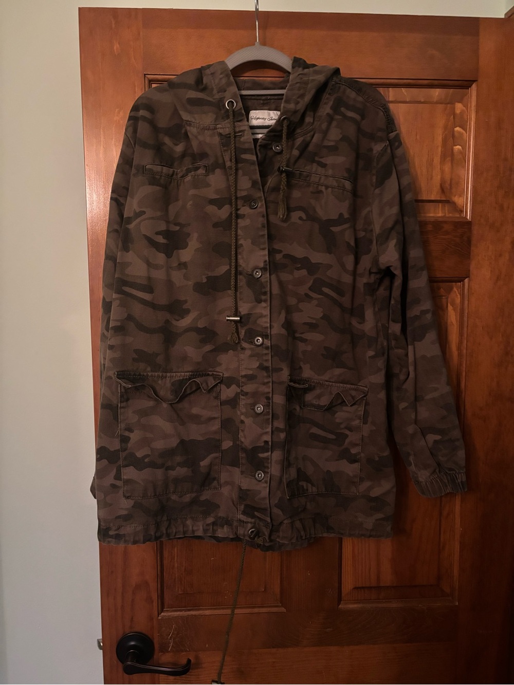 Highway Jeans Olive Camo Hooded Utility Jacket